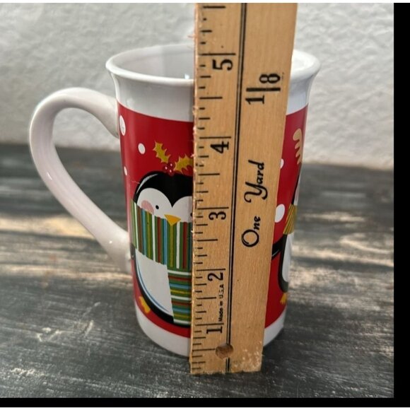 Holiday Themed Royal Norfolk Ceramic Coffee Mug 12 Oz Set OF 4 - Picture 8 of 14